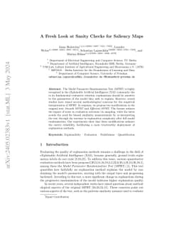 A Fresh Look at Sanity Checks for Saliency Maps