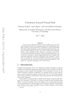 Continuous Learned Primal Dual