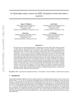 A Network Simulation of OTC Markets with Multiple Agents