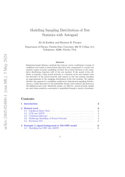 Modelling Sampling Distributions of Test Statistics with Autograd