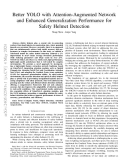 Better YOLO with Attention-Augmented Network and Enhanced Generalization
  Performance for Safety Helmet Detection