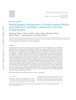 Wall-Climbing Performance of Gecko-inspired Robot with Soft Feet and
  Digits enhanced by Gravity Compensation