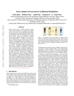 Scene-Adaptive Person Search via Bilateral Modulations