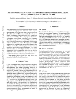 On Enhancing Brain Tumor Segmentation Across Diverse Populations with
  Convolutional Neural Networks