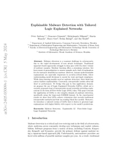 Explainable Malware Detection with Tailored Logic Explained Networks