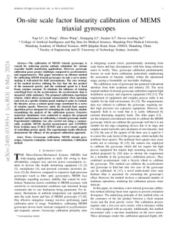 On-site scale factor linearity calibration of MEMS triaxial gyroscopes