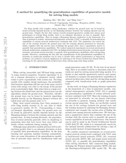 A method for quantifying the generalization capabilities of generative
  models for solving Ising models