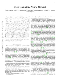 Deep Oscillatory Neural Network