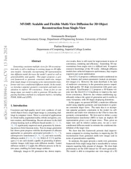 MVDiff: Scalable and Flexible Multi-View Diffusion for 3D Object
  Reconstruction from Single-View