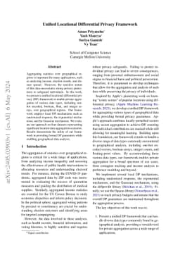 Unified Locational Differential Privacy Framework