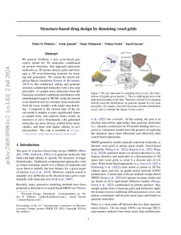 Structure-based drug design by denoising voxel grids