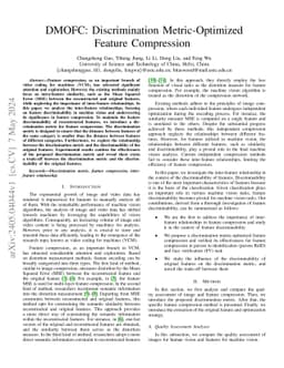 DMOFC: Discrimination Metric-Optimized Feature Compression