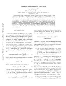 Geometry and Dynamics of LayerNorm
