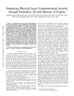 Enhancing Physical Layer Communication Security through Generative AI
  with Mixture of Experts