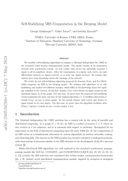 Self-Stabilizing MIS Computation in the Beeping Model
