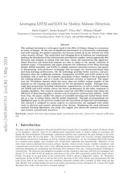 Leveraging LSTM and GAN for Modern Malware Detection