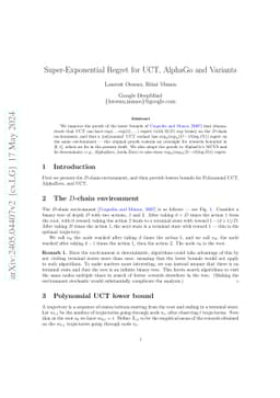 Super-Exponential Regret for UCT, AlphaGo and Variants