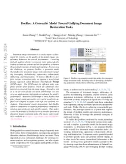 DocRes: A Generalist Model Toward Unifying Document Image Restoration
  Tasks
