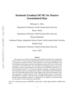 Stochastic Gradient MCMC for Massive Geostatistical Data