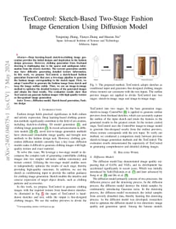 TexControl: Sketch-Based Two-Stage Fashion Image Generation Using
  Diffusion Model
