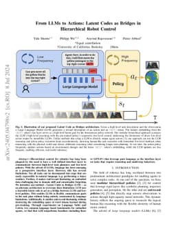 From LLMs to Actions: Latent Codes as Bridges in Hierarchical Robot
  Control