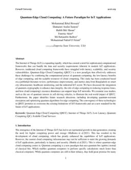 Quantum-Edge Cloud Computing: A Future Paradigm for IoT Applications