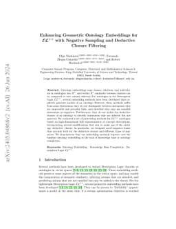 Enhancing Geometric Ontology Embeddings for $\mathcal{EL}^{++}$ with
  Negative Sampling and Deductive Closure Filtering