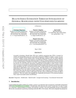 Health Index Estimation Through Integration of General Knowledge with
  Unsupervised Learning