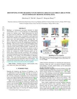 Identifying every building's function in large-scale urban areas with
  multi-modality remote-sensing data