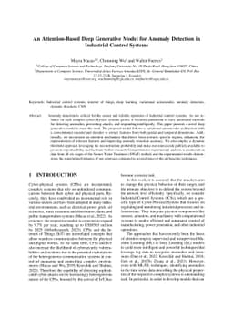 An Attention-Based Deep Generative Model for Anomaly Detection in
  Industrial Control Systems