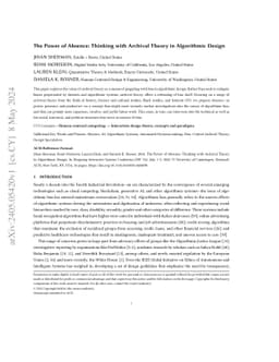 The Power of Absence: Thinking with Archival Theory in Algorithmic
  Design