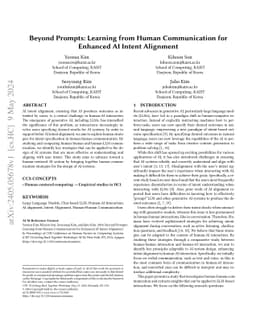 Beyond Prompts: Learning from Human Communication for Enhanced AI Intent
  Alignment