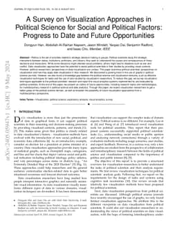 A Survey on Visualization Approaches in Political Science for Social and
  Political Factors: Progress to Date and Future Opportunities
