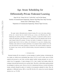 Age Aware Scheduling for Differentially-Private Federated Learning