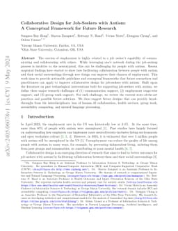 Collaborative Design for Job-Seekers with Autism: A Conceptual Framework
  for Future Research