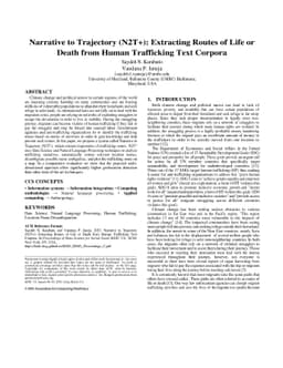 Narrative to Trajectory (N2T+): Extracting Routes of Life or Death from
  Human Trafficking Text Corpora