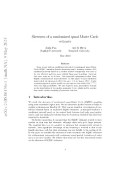 Skewness of a randomized quasi-Monte Carlo estimate