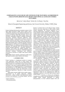 Comparative Analysis of Advanced Feature Matching Algorithms in
  Challenging High Spatial Resolution Optical Satellite Stereo Scenarios