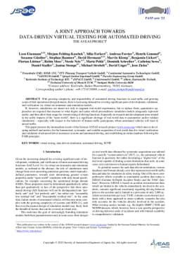 A Joint Approach Towards Data-Driven Virtual Testing for Automated
  Driving: The AVEAS Project