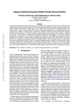 Aspect-oriented Consumer Health Answer Summarization