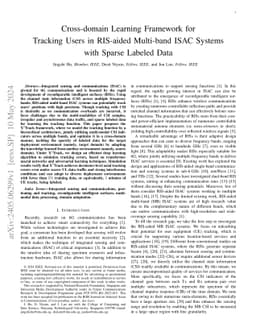 Cross-domain Learning Framework for Tracking Users in RIS-aided
  Multi-band ISAC Systems with Sparse Labeled Data