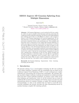 I3DGS: Improve 3D Gaussian Splatting from Multiple Dimensions