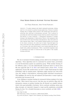 Fair Mixed Effects Support Vector Machine