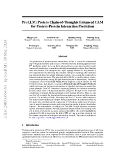 ProLLM: Protein Chain-of-Thoughts Enhanced LLM for Protein-Protein
  Interaction Prediction