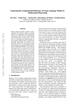 Exploring the Compositional Deficiency of Large Language Models in
  Mathematical Reasoning