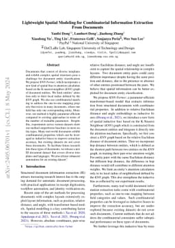 Lightweight Spatial Modeling for Combinatorial Information Extraction
  From Documents
