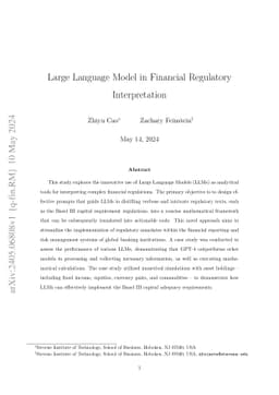 Large Language Model in Financial Regulatory Interpretation