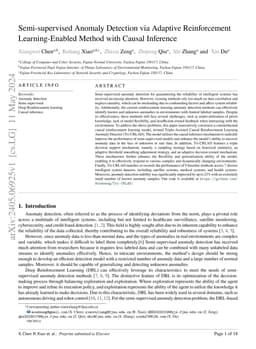 Semi-supervised Anomaly Detection via Adaptive Reinforcement
  Learning-Enabled Method with Causal Inference for Sensor Signals