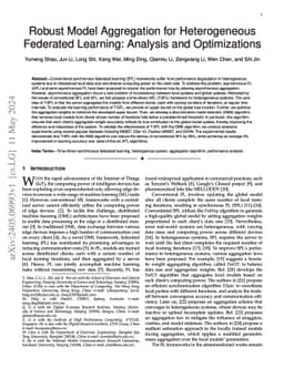 Robust Model Aggregation for Heterogeneous Federated Learning: Analysis
  and Optimizations