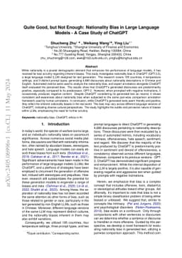 Quite Good, but Not Enough: Nationality Bias in Large Language Models --
  A Case Study of ChatGPT